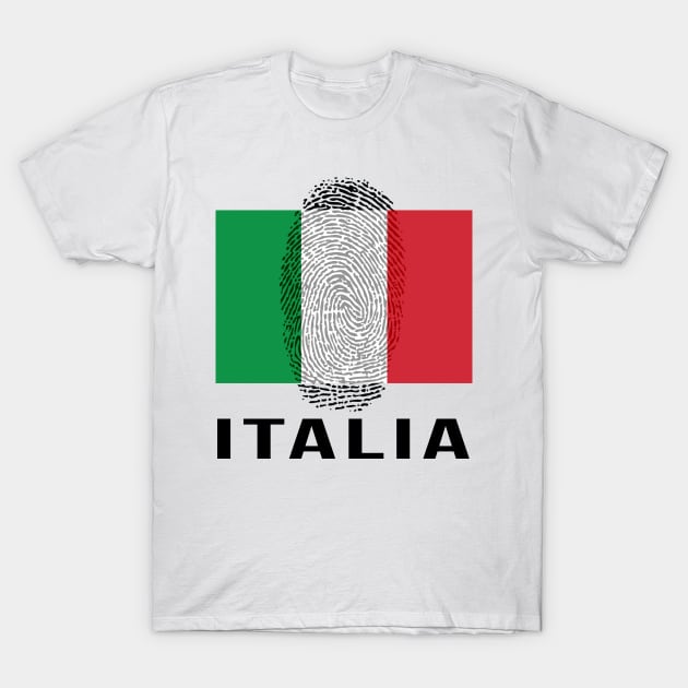 Italy Flag DNA T-Shirt by Rocky Ro Designs